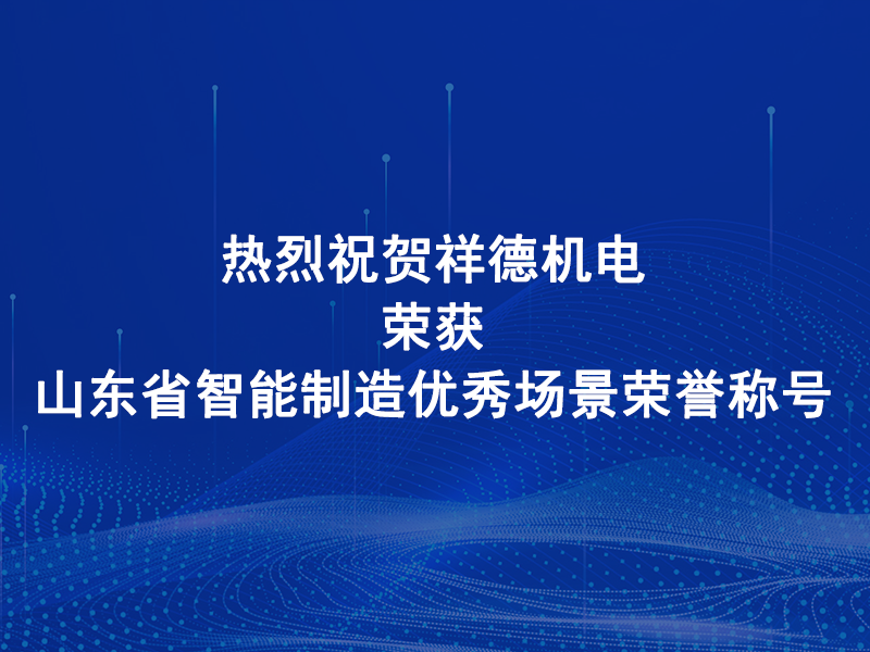Xiangde News | Warm Congratulations to Xiangde Electromechanical on Being Honored with the Title of Outstanding Smart Manufacturing Scenario in Shandong Province.